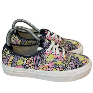 VANS Authentic 44 DX Womens Size 7 Parisian Night/Og Veggies Print Sneakers